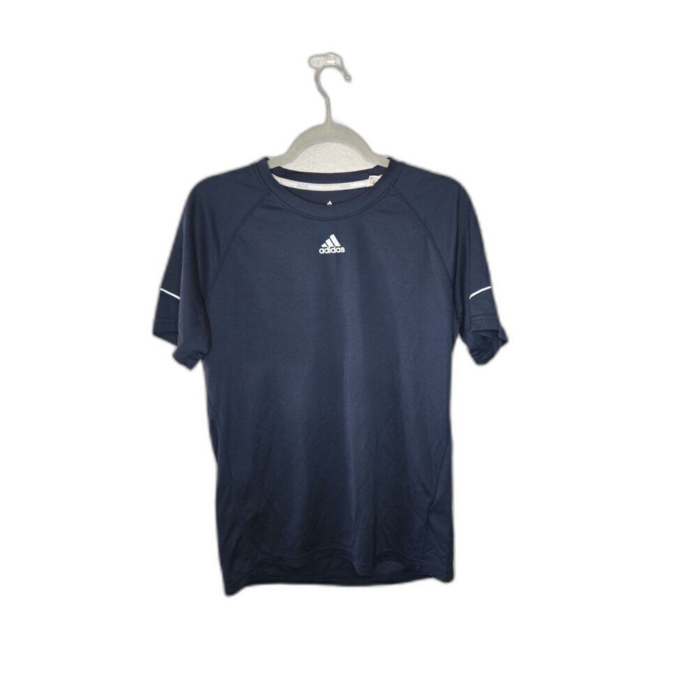 Adidas Men's Navy Blue Running Short Sleeve Shirt Size Medium.